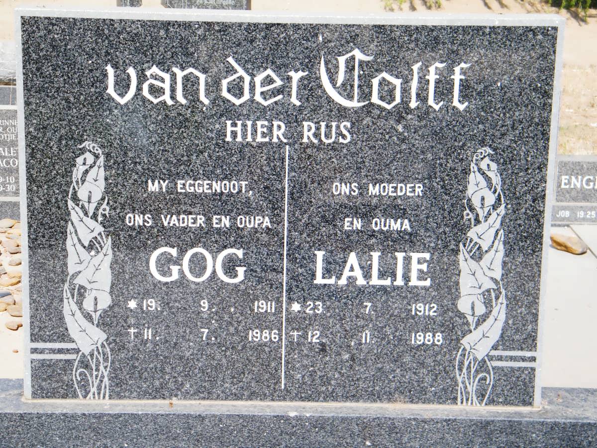 COLFF Gog, van der 1911-1986 &amp; Lalie 1912-1988