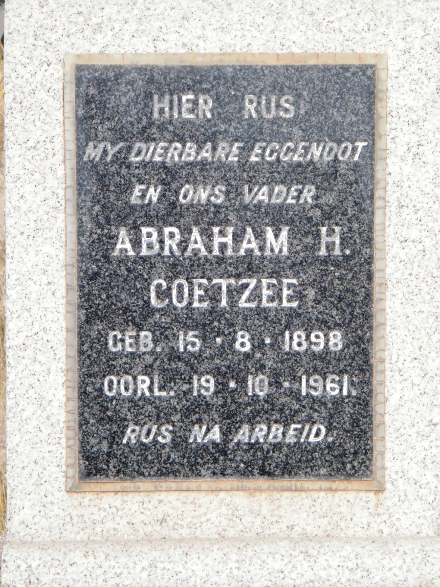 COETZEE Abraham H. 1898-1961