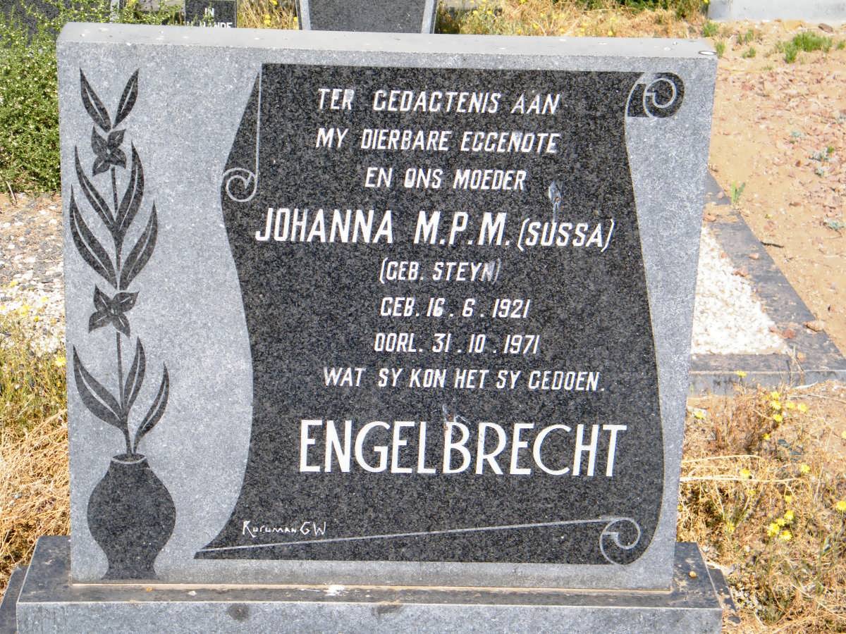ENGELBRECHT Johanna M.P.M. nee STEYN 1921-1971