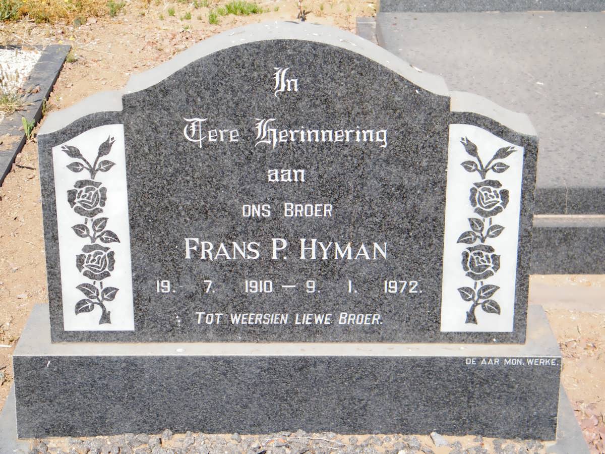 HYMAN Frans P. 1910-1972