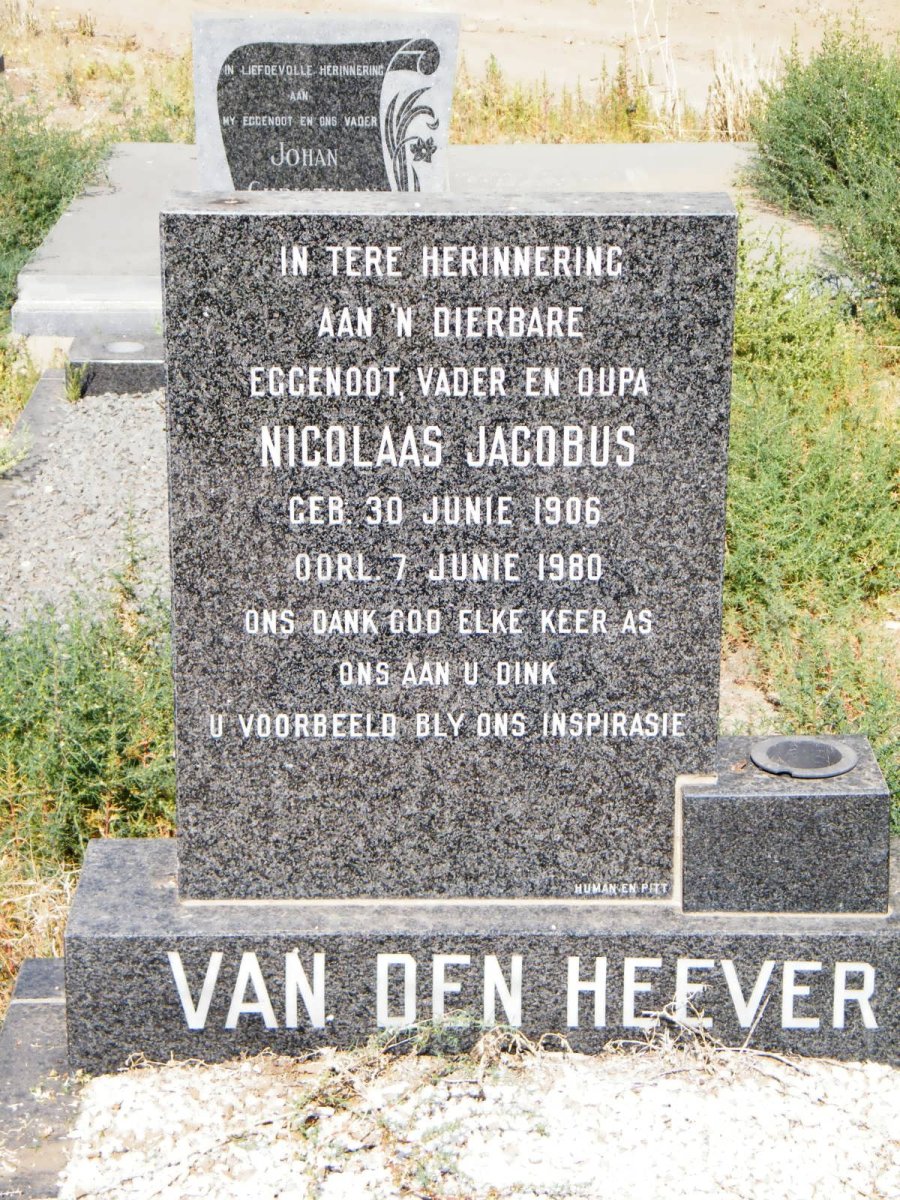 HEEVER Nicolaas Jacobus, van den 1906-1980