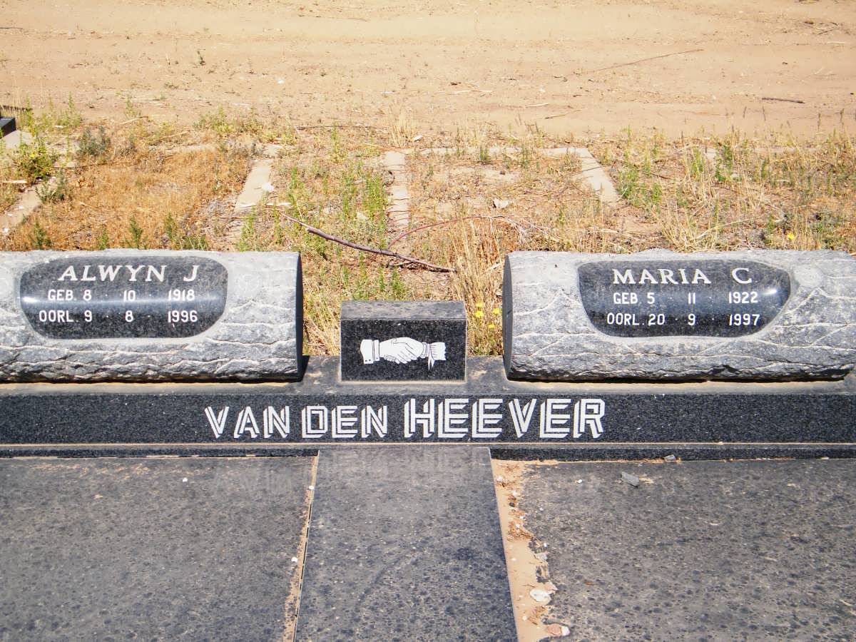 HEEVER Alwyn J., van den 1918-1996 &amp; Maria C 1922-1997