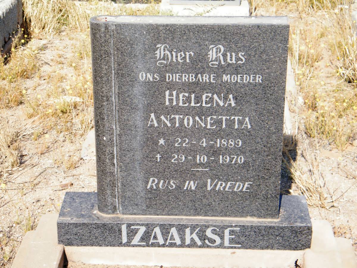 IZAAKSE Helena Antonetta 1889-1970