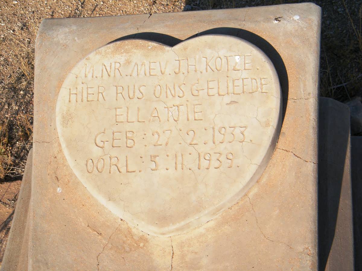 KOTZE Ellatjie 1933-1939