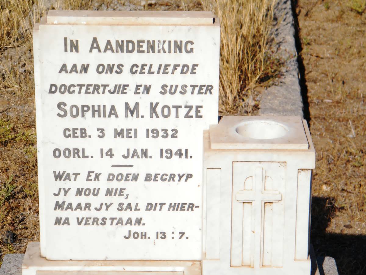 KOTZE Sophia M. 1932-1941