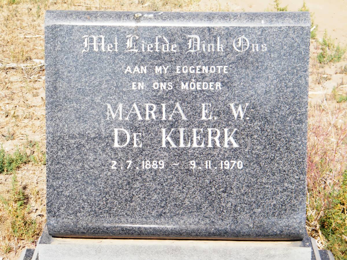 KLERK Maria E.W., de 1889-1970
