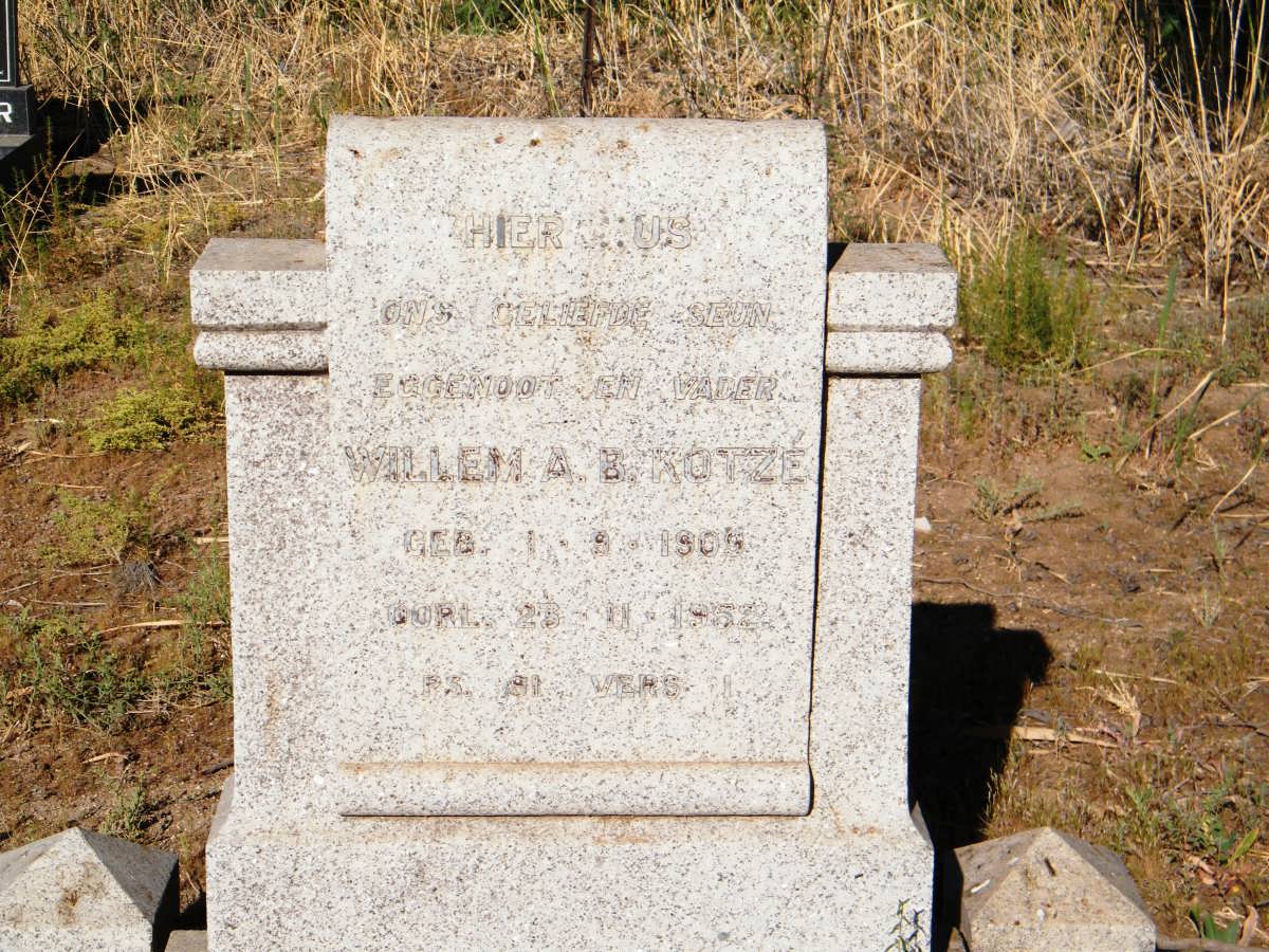 KOTZÉ Willem A.B. 1909-1952
