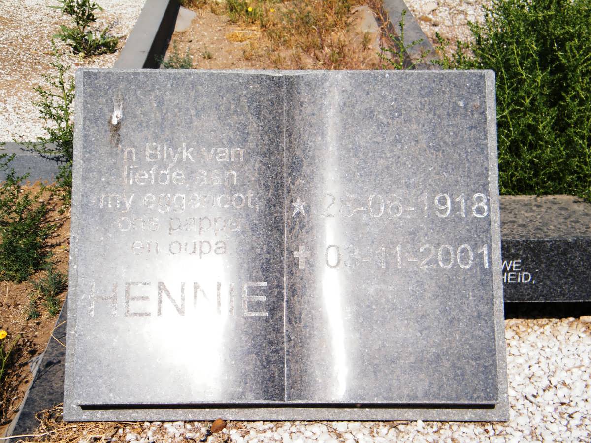 KOTZÉ Hennie 1918-2001