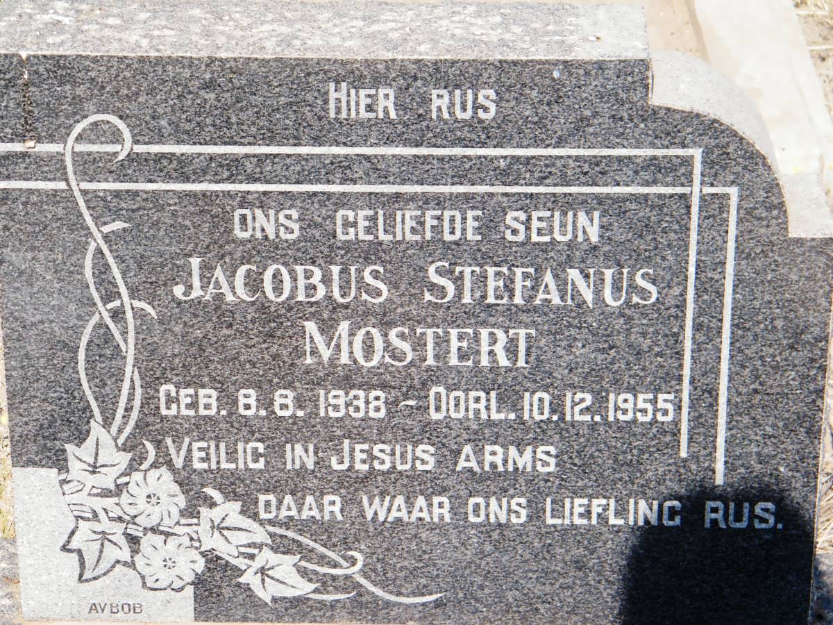 MOSTERT Jacobus Stefanus 1938-1955