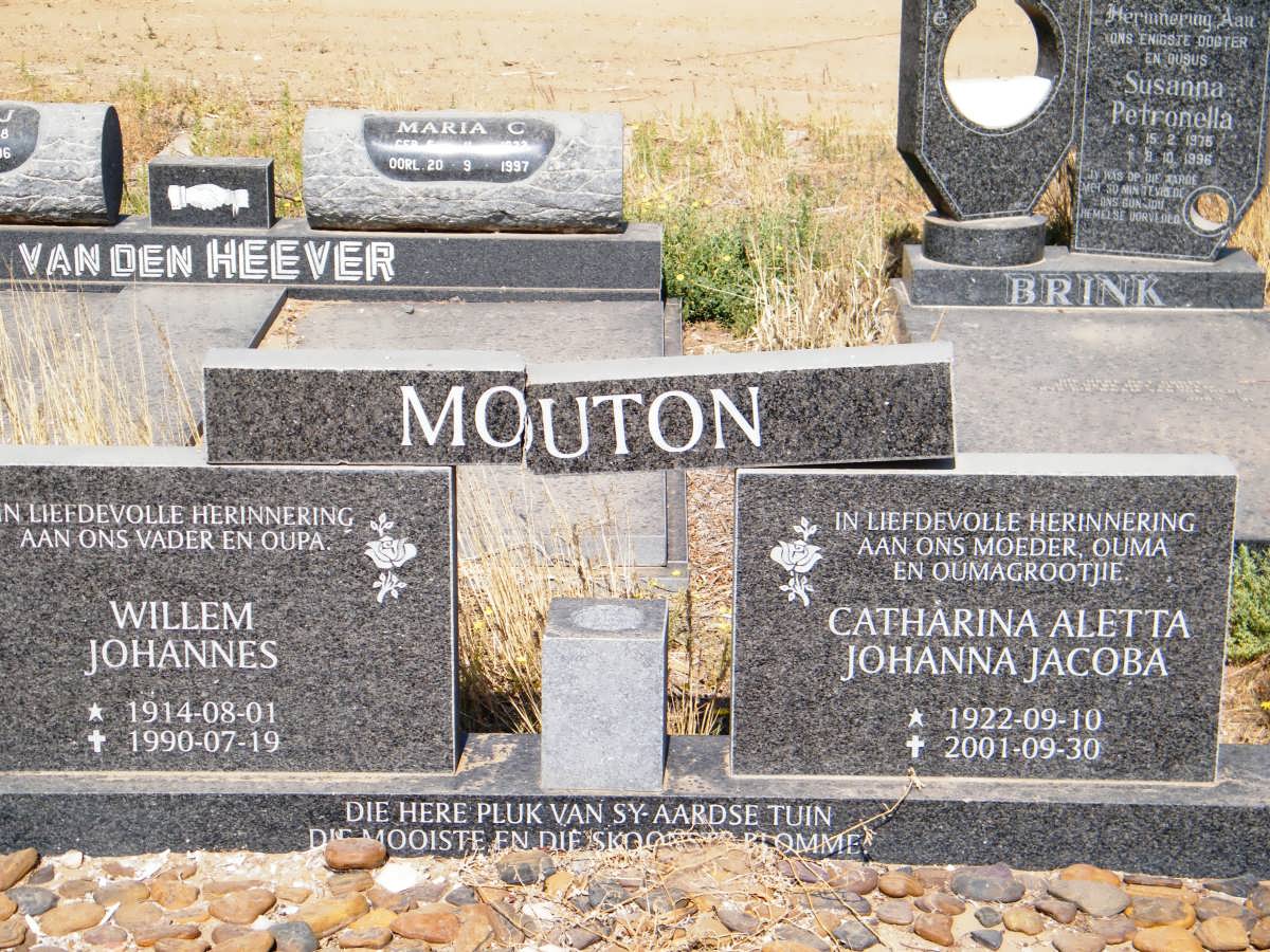 MOUTON Willem Johannes 1914-1990 &amp; Catharina Aletta Johanna Jacoba 1922-2001