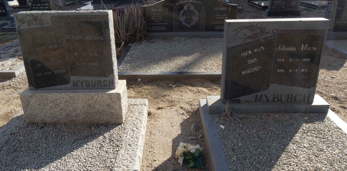 MYBURGH Siebert Jacobus 1879-1966 &amp; Johanna Maria 1882-1971