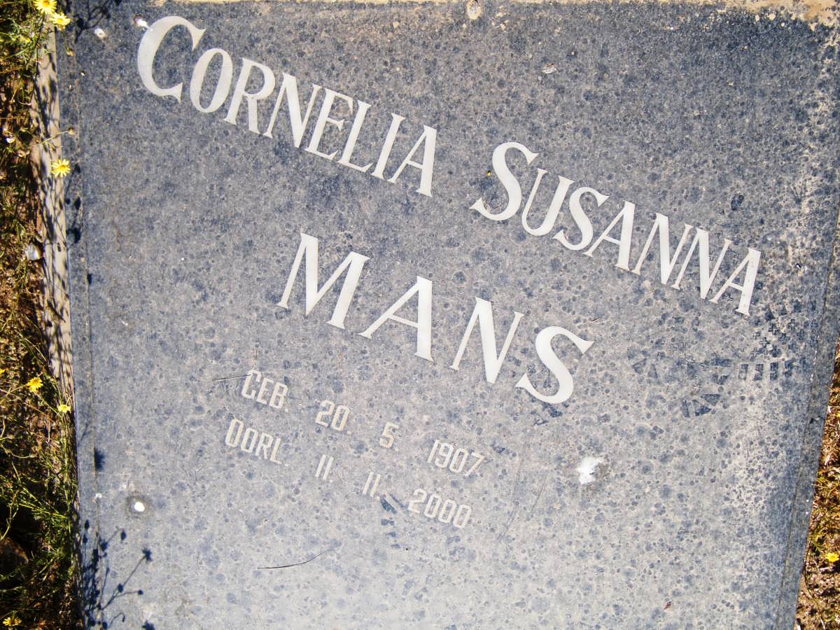 MANS Cornelia Susanna 1907-2000