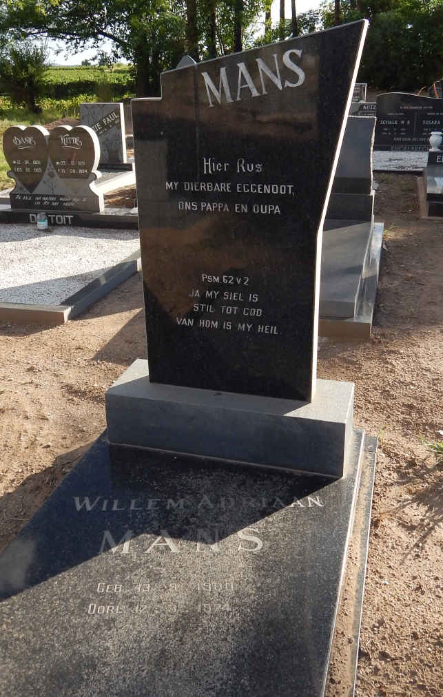 MANS Willem Adriaan 1900-1974