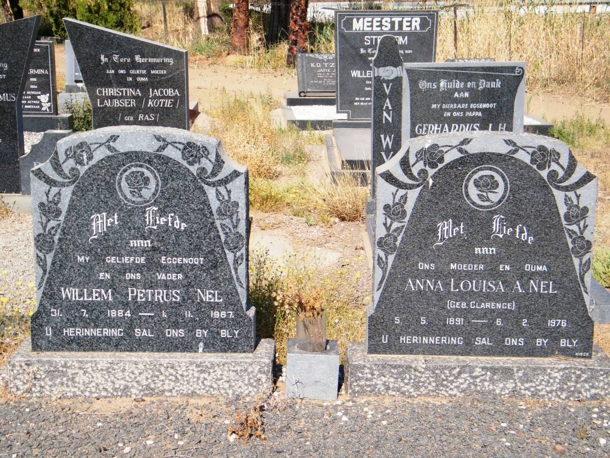 NEL Willem Petrus 1884-1967 &amp; Anna Louisa A. CLARENCE 1891-1976