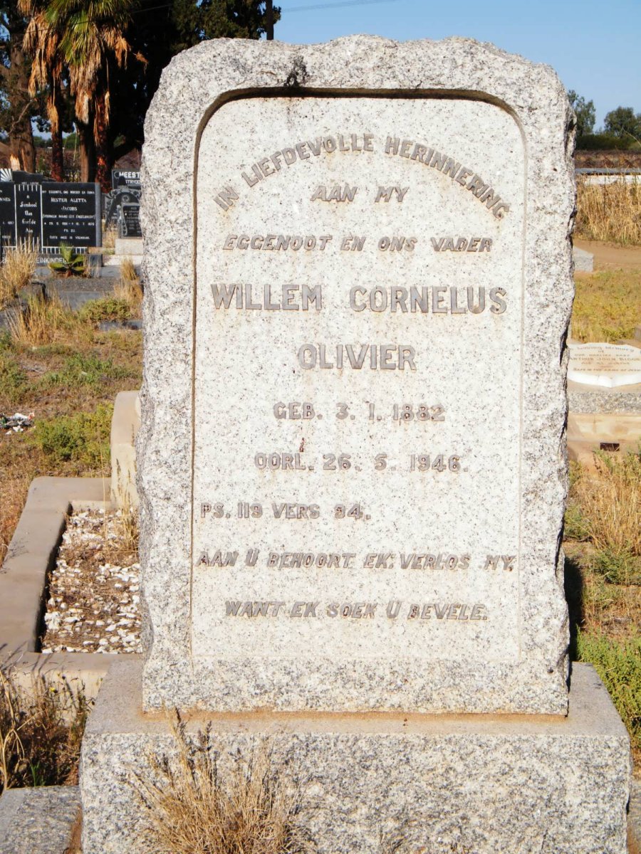 OLIVIER Willem Cornelus 1882-1946