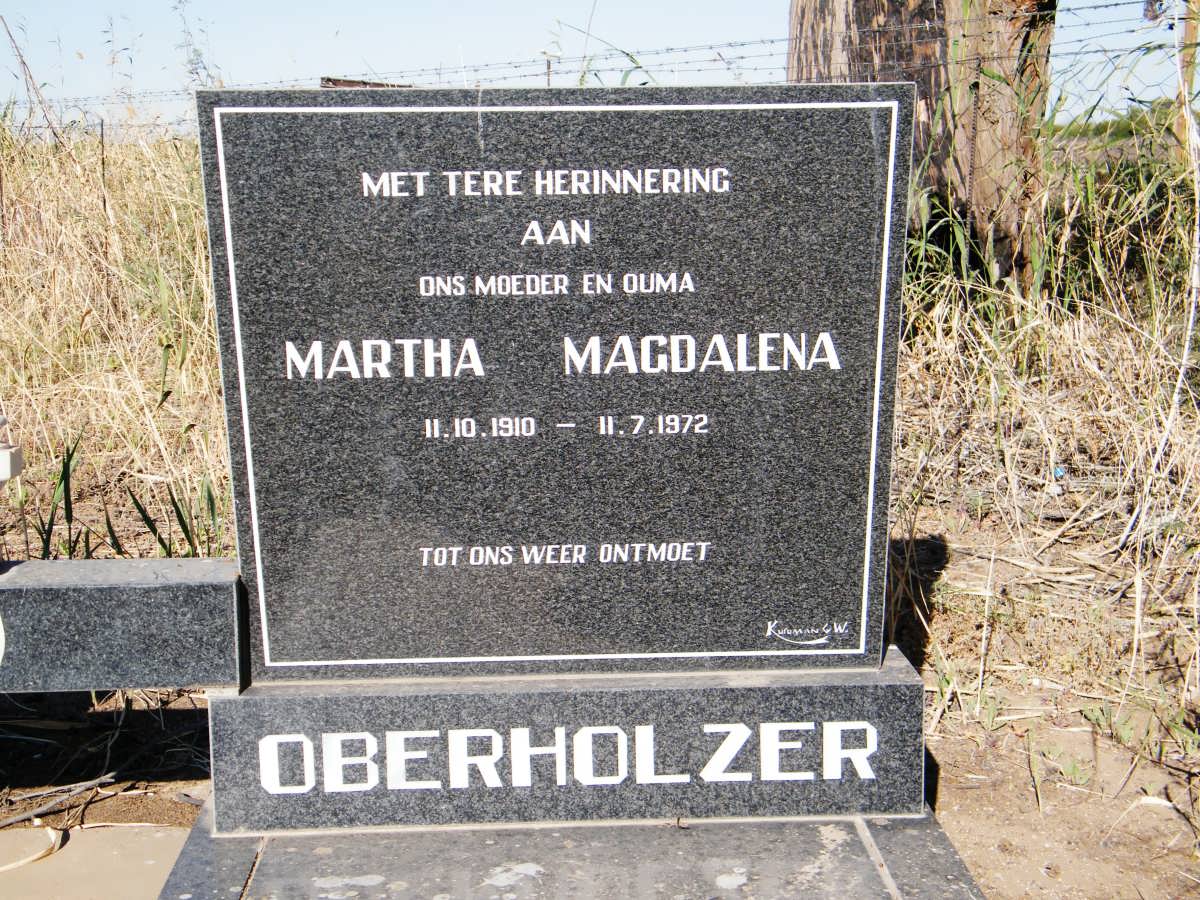 OBERHOLZER Martha Magdalena 1910-1972