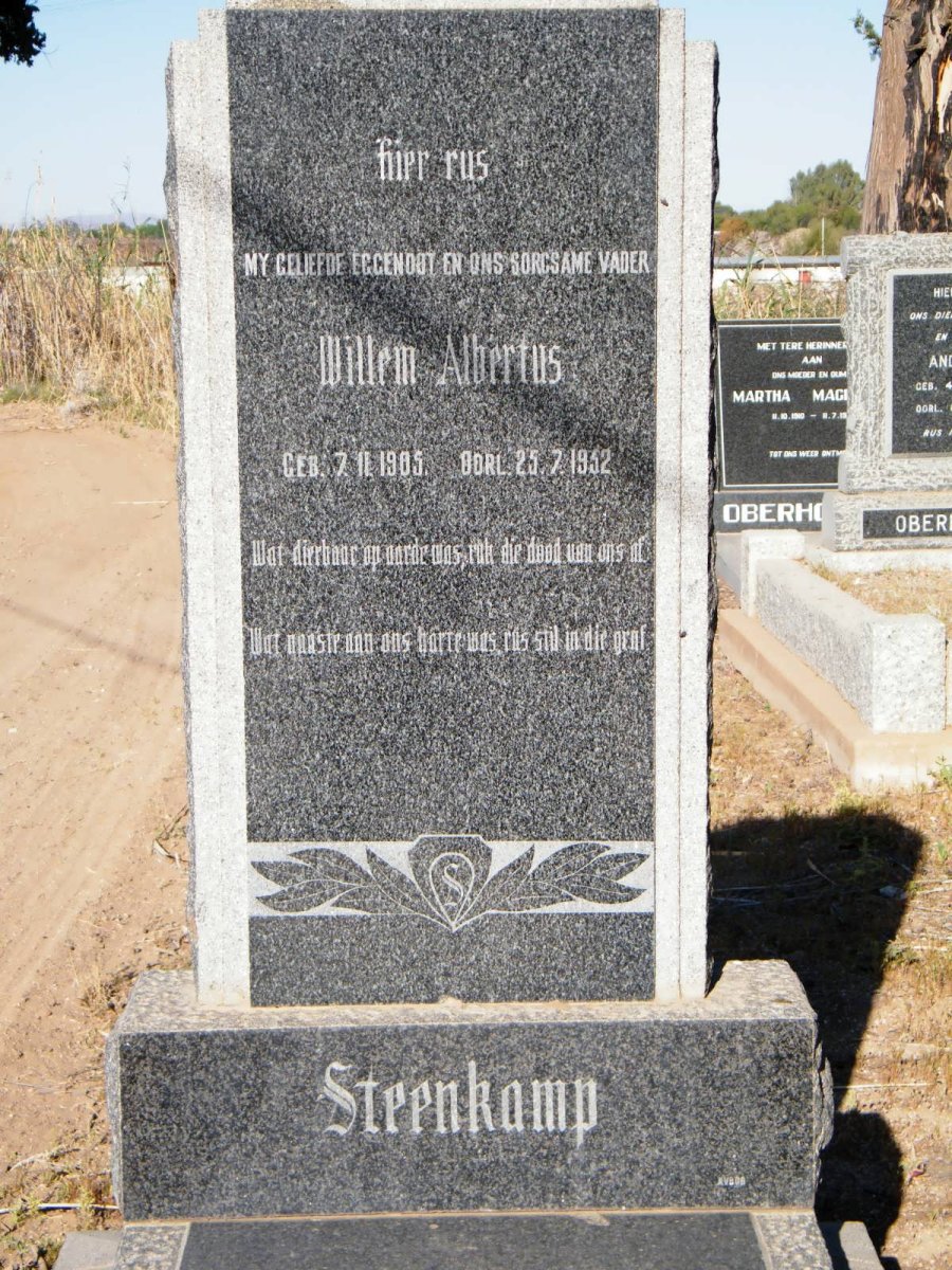 STEENKAMP Willem Albertus 1905-1952