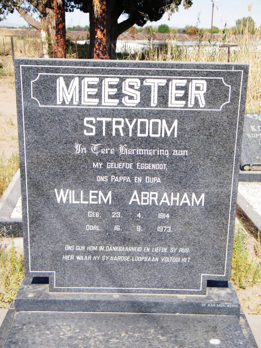 STRYDOM Willem Abraham 1914-1973
