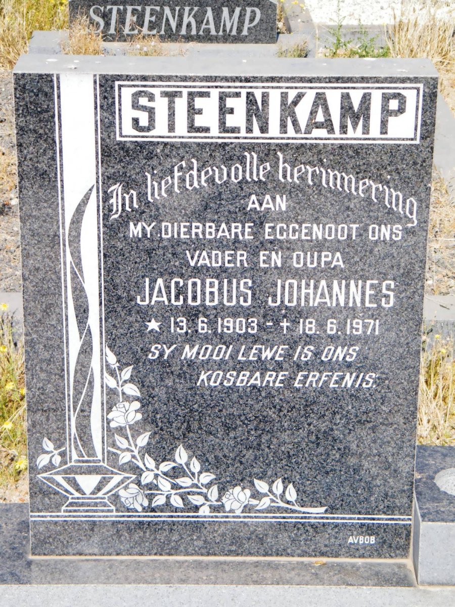 STEENKAMP Jacobus Johannes 1903-1971