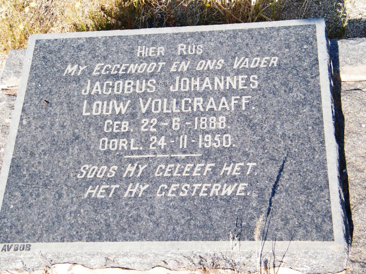 VOLLGRAAFF Jacobus Johannes Louw 1888-1950