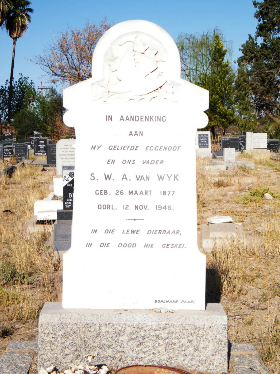WYK S.W.A., van 1877-1946