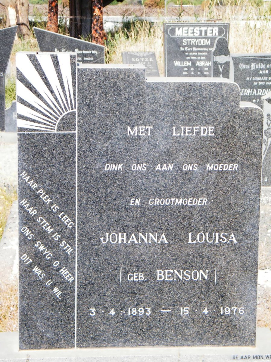 ?? Johanna Louisa nee BENSON 1893-1976
