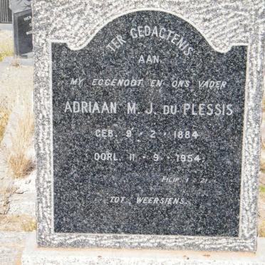 PLESSIS Adriaan M.J., du 1884-1954