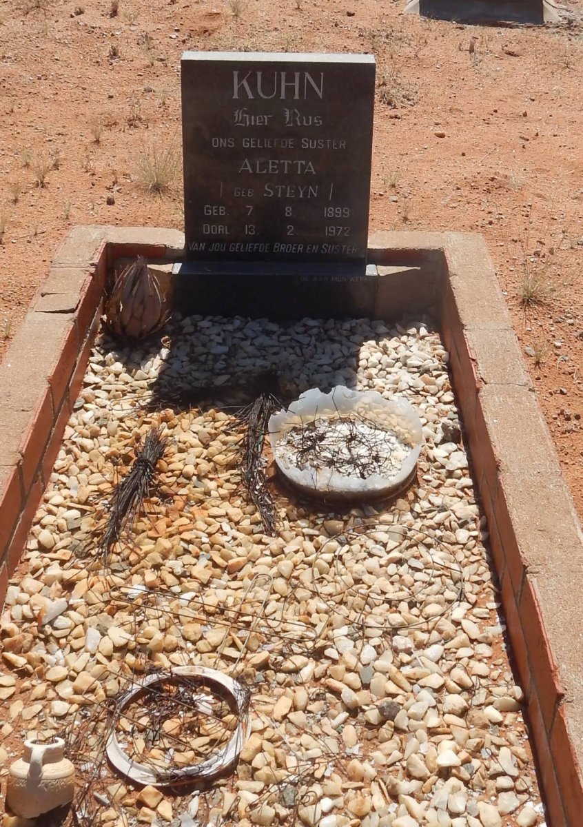 KUHN Aletta nee STEYN 1899-1972
