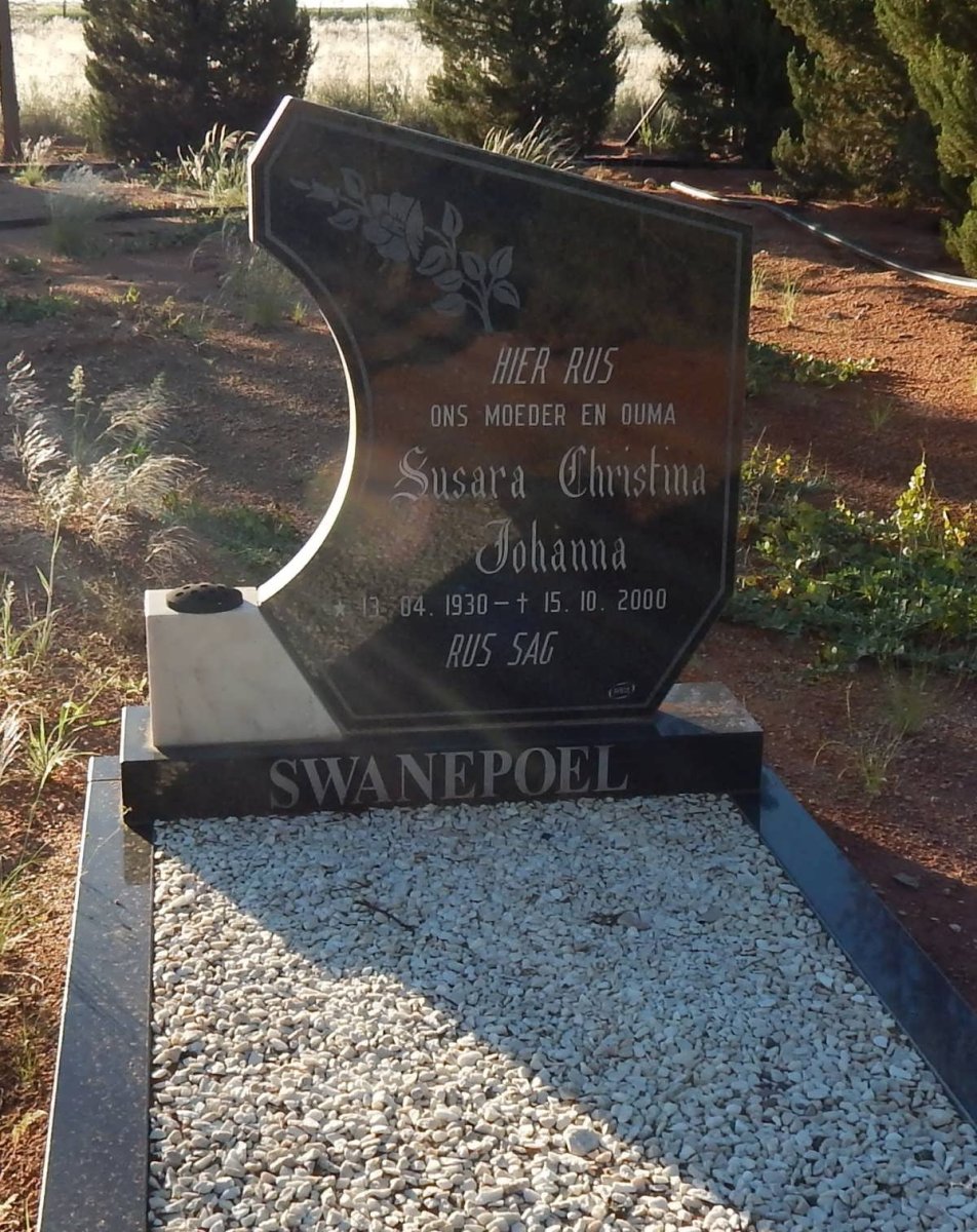 SWANEPOEL Susara Christina Johanna 1930-2000