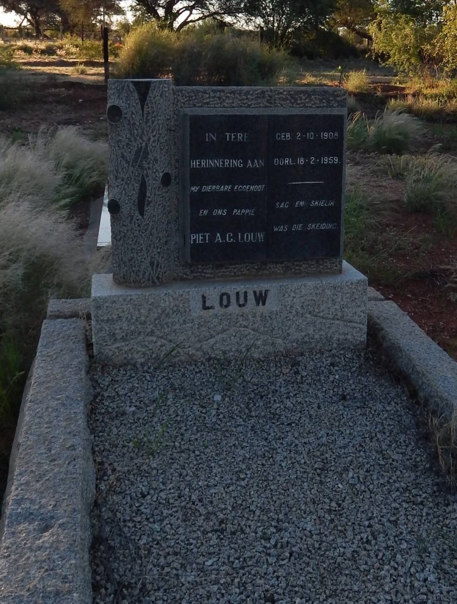 LOUW Piet A.G. 190?-1959