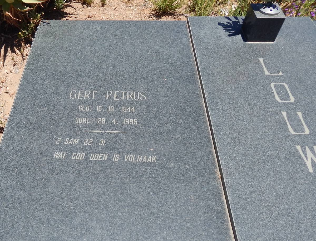 LOUW Gert Petrus 1944-1995