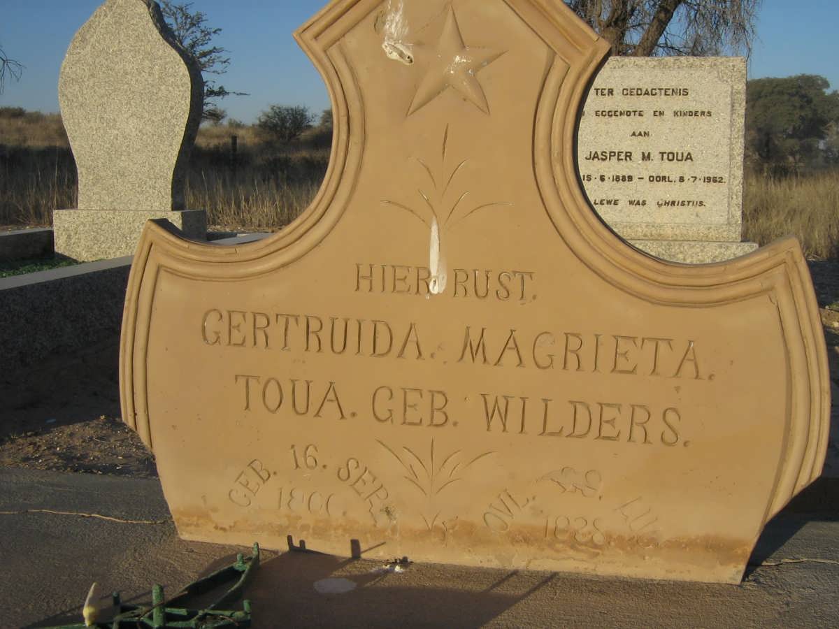 TOUA Gertruida Magrieta nee WILDERS 1900-1938