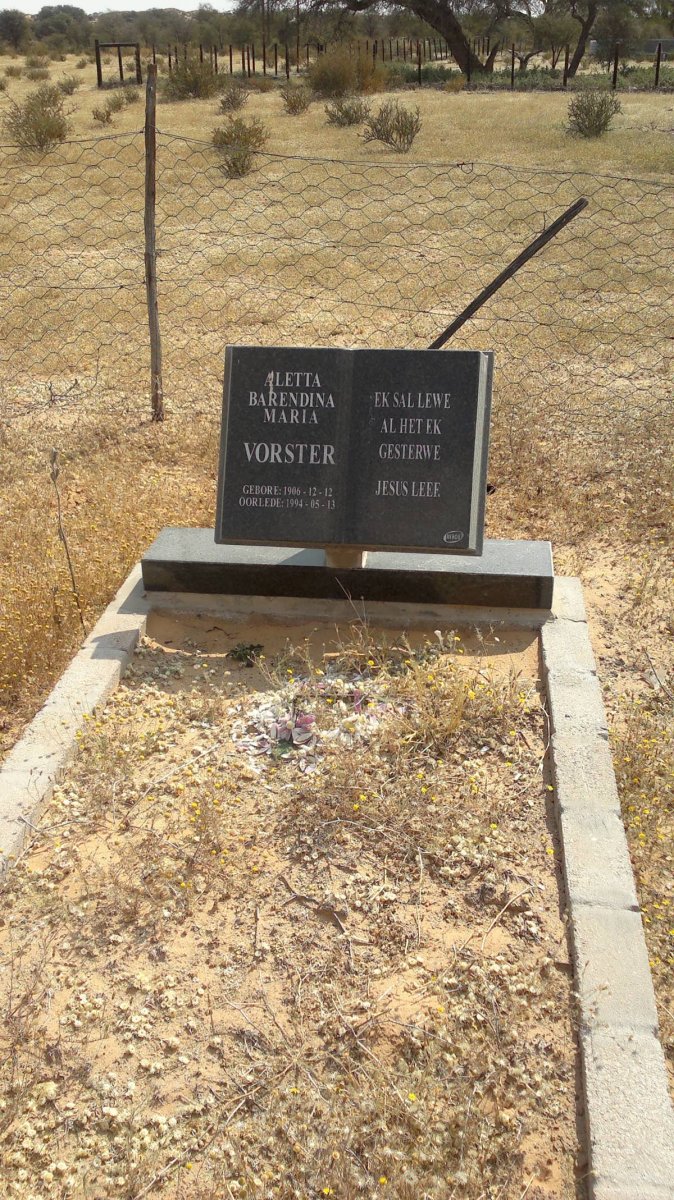 VORSTER Aletta Barendina Maria 1906-1994