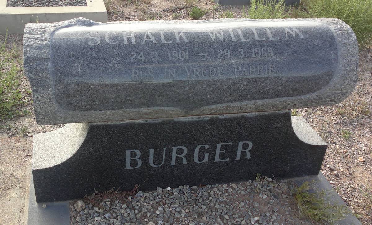 BURGER Schalk Willem 1901-1969
