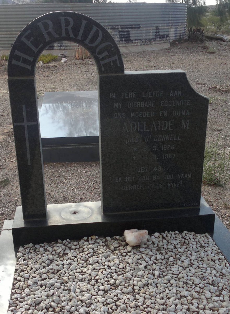 HERRIDGE Adelaide M. nee O'CONNELL 1926-1987
