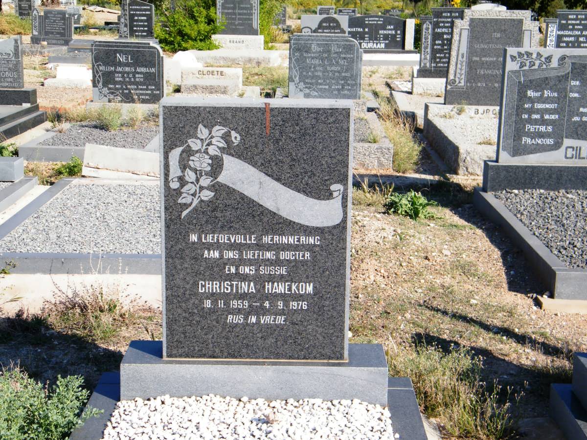 HANEKOM Christina 1959-1976