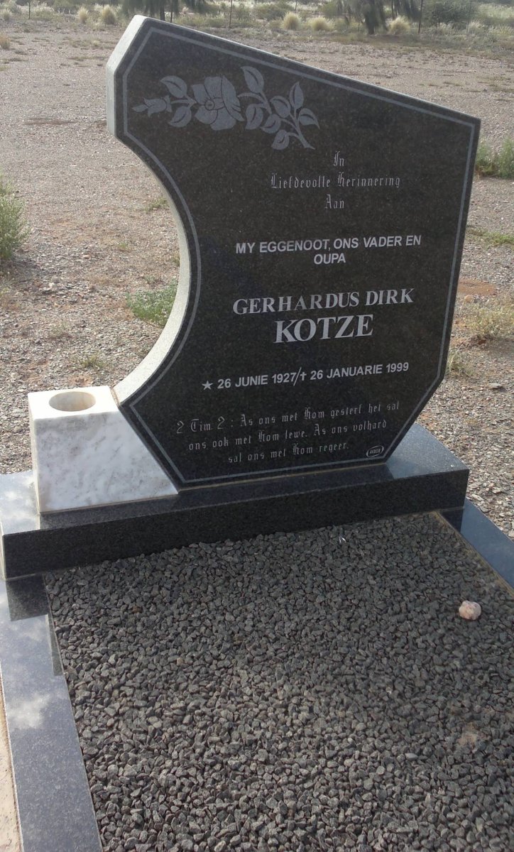 KOTZE Gerhardus Dirk 1927-1999
