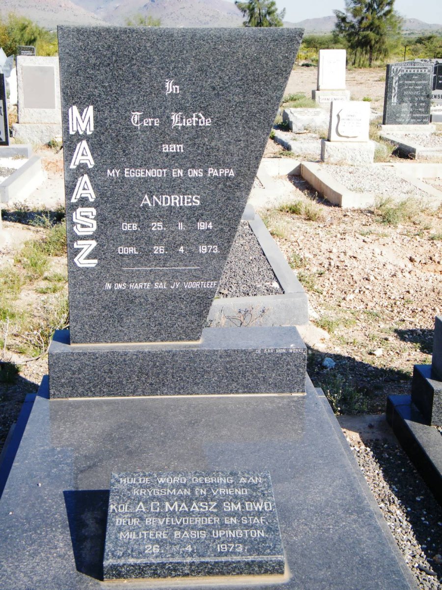 MAASZ Andries 1914-1973