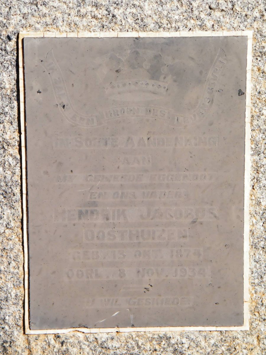 OOSTHUIZEN Hendrik Jacobus 1874-1934