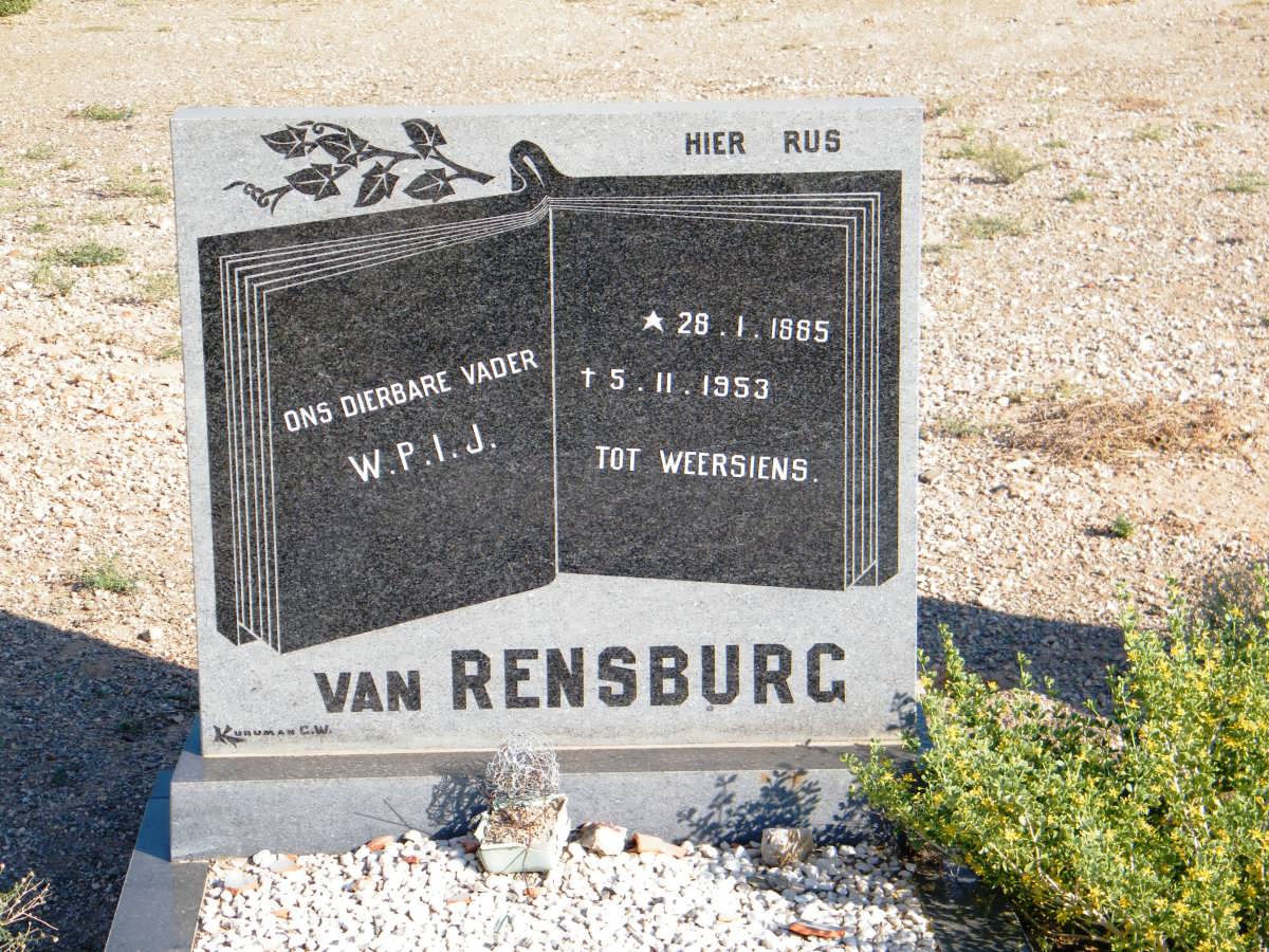 RENSBURG W.P.I.J., van 1885-1953