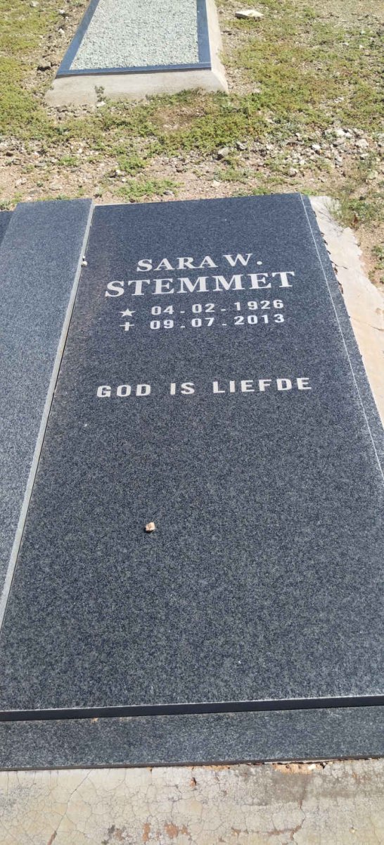 STEMMET Sara W. 1926-2013
