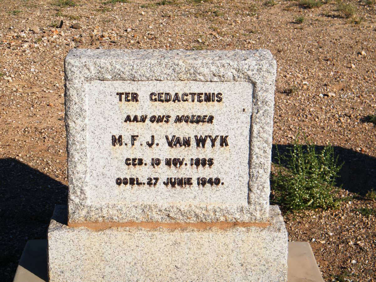 WYK M.F.J., van 1885-1940