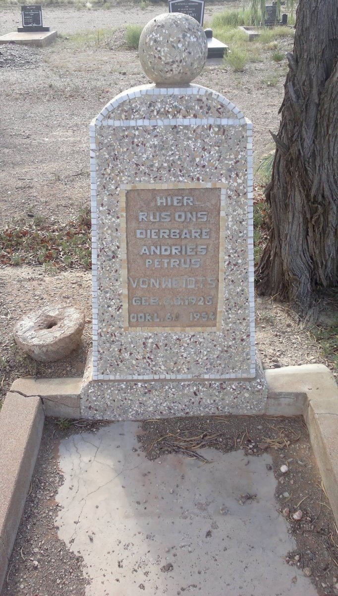 WEIDTS Andries Petrus, von 1925-1954