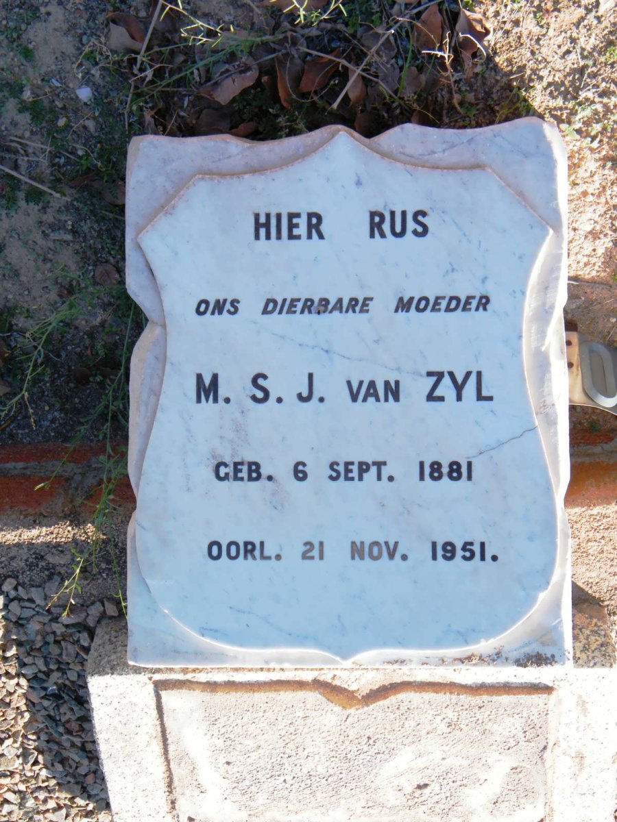 ZYL M.S.J., van 1881-1951