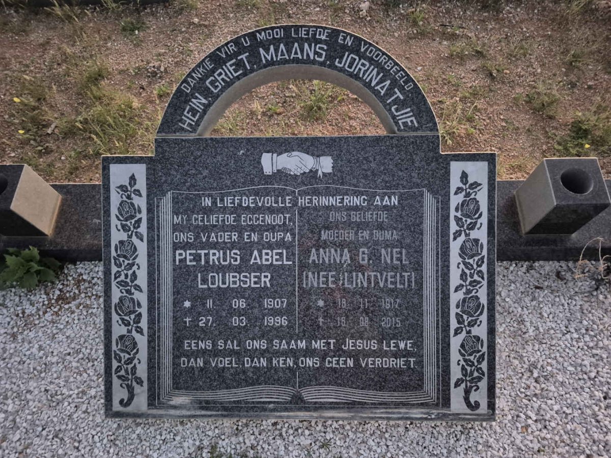 NEL Petrus Abel Lourens 1907-1996 & Anna G. Nel LINTVELT 1917-2015 _1