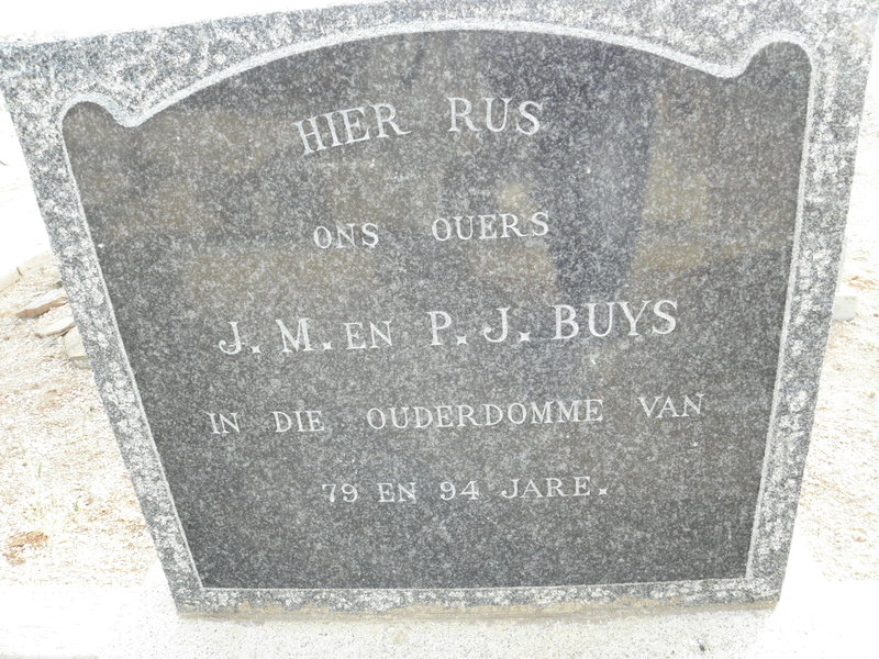 BUYS J.M. &amp; P.J.