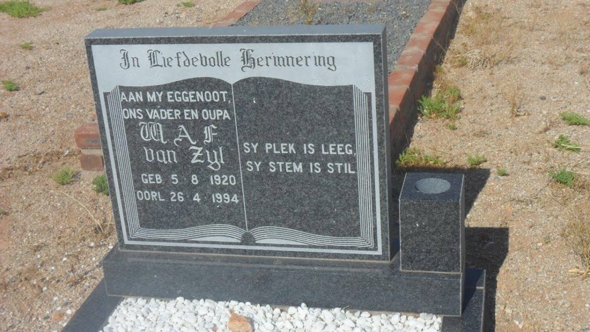 ZYL W.A.F., van 1920-1994