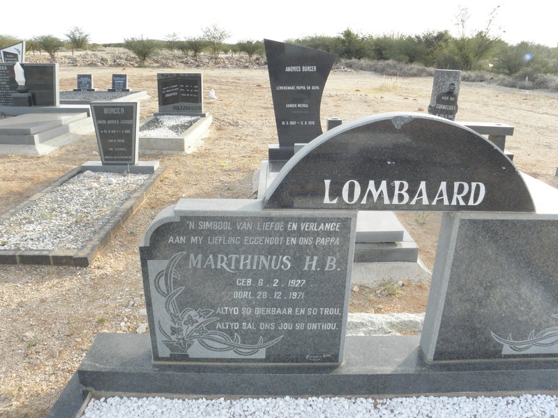 LOMBAARD Marthinus H.B. 1927-1971