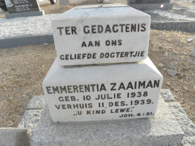 ZAAIMAN Emmerentia 1938-1939