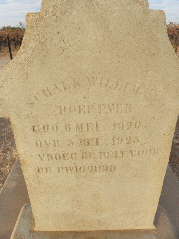 HOEPFNER Schalk Willim 1920-1925